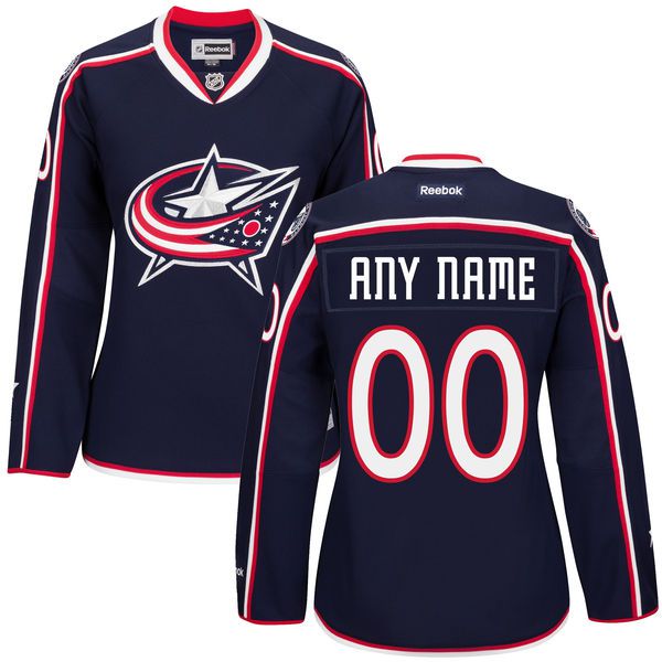 Women Columbus Blue Jackets Navy Premier Home Custom NHL Jersey